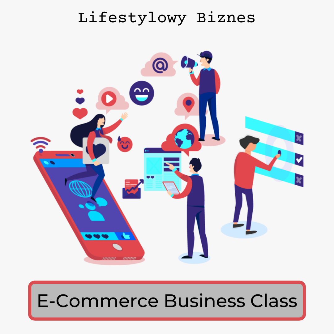 Okładka kursu E-Commerce Business Class o tworzeniu stron i sklepów internetowych